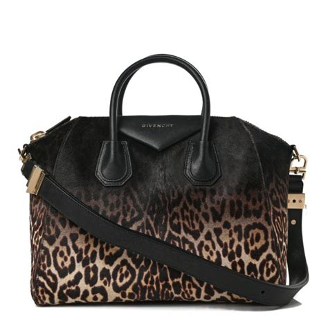 pony hair givenchy|Givenchy Pony Hair Smooth Calfskin Leopard Print Antigona Black.